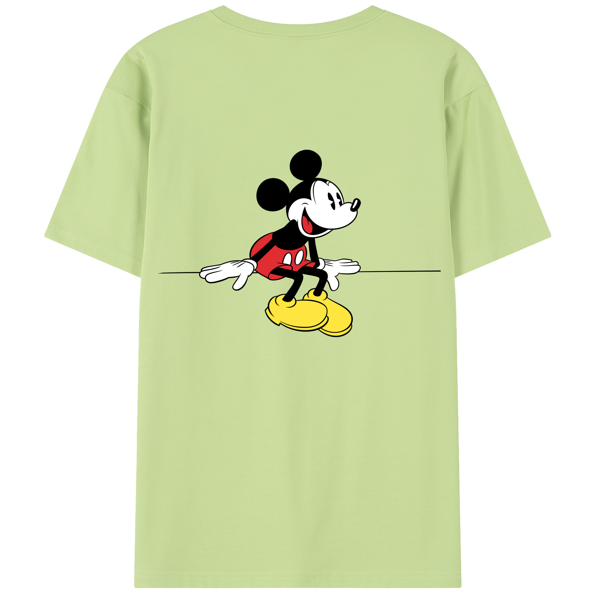 （画像用） ミッキーマウス Mickey Mouse 綿100％半袖Tシャツ（背面プリント）